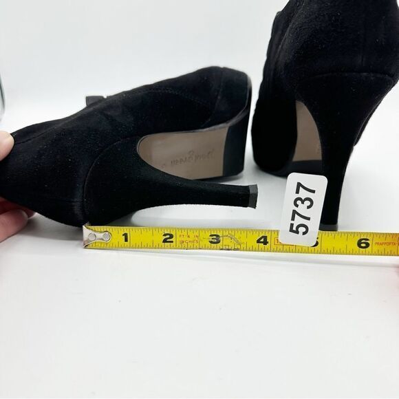 Paul Green Black Elastic Suede Cage Platform Heels Sz 5 - Picture 11 of 13